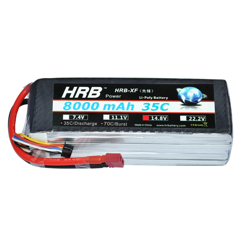 Hrb Bateria Акку 4S 14.8 В 8000 мАч 35C 70c lipo Батарея Traxxas для Вертолет Самолет DJI Phantom Drone