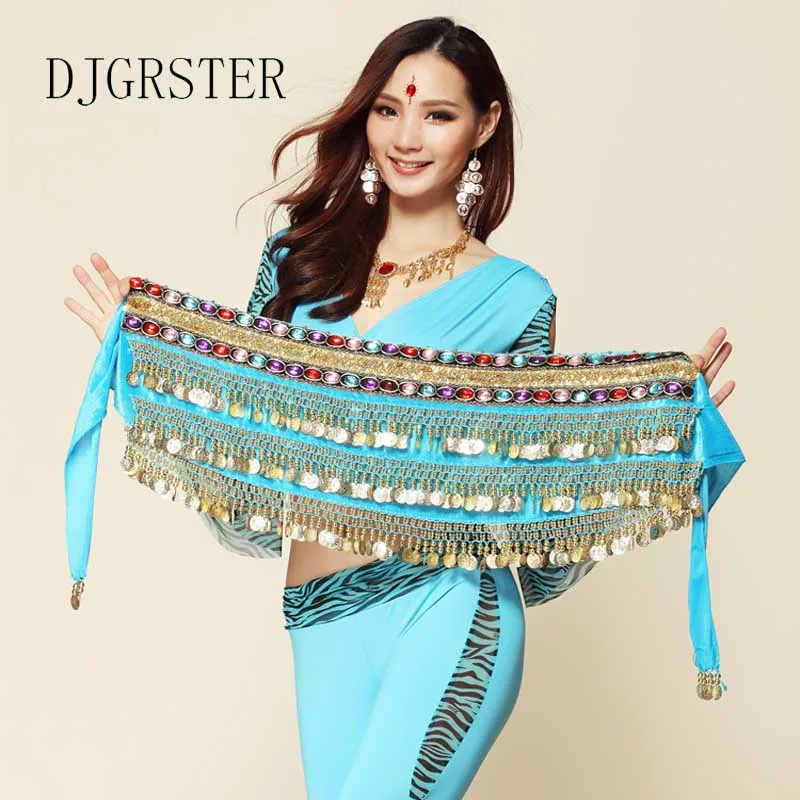 DJGRSTER новый модный шифоновый танцевальный шарф для индийского танца живота 3 ряда