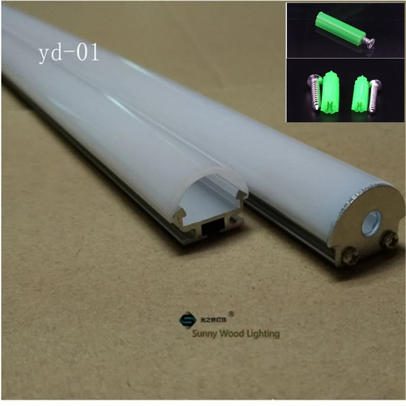 10Pcs/Lot 100cm Led Aluminium Profile Bar Light ,14mm Strips Housing Channel PC Cover Accessories Linear Ceiling Kitchen Cabinet