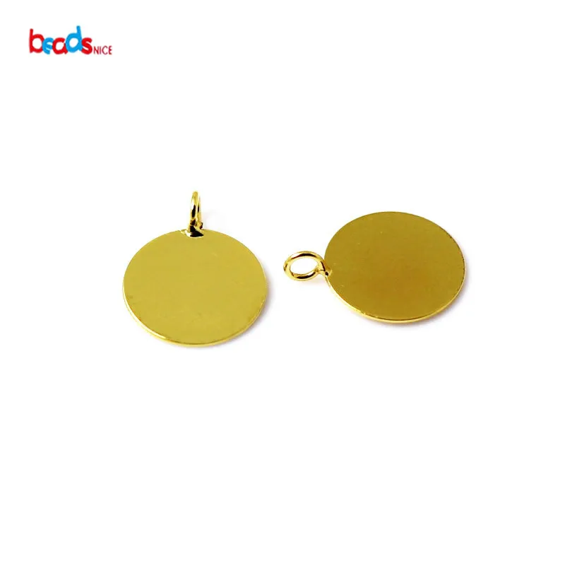 Beadsnice Pendant blanks for engrave own logo with rack plating 14X17X0.5mm hole 2mm DIY Jewelry Making ID28405 | Украшения и
