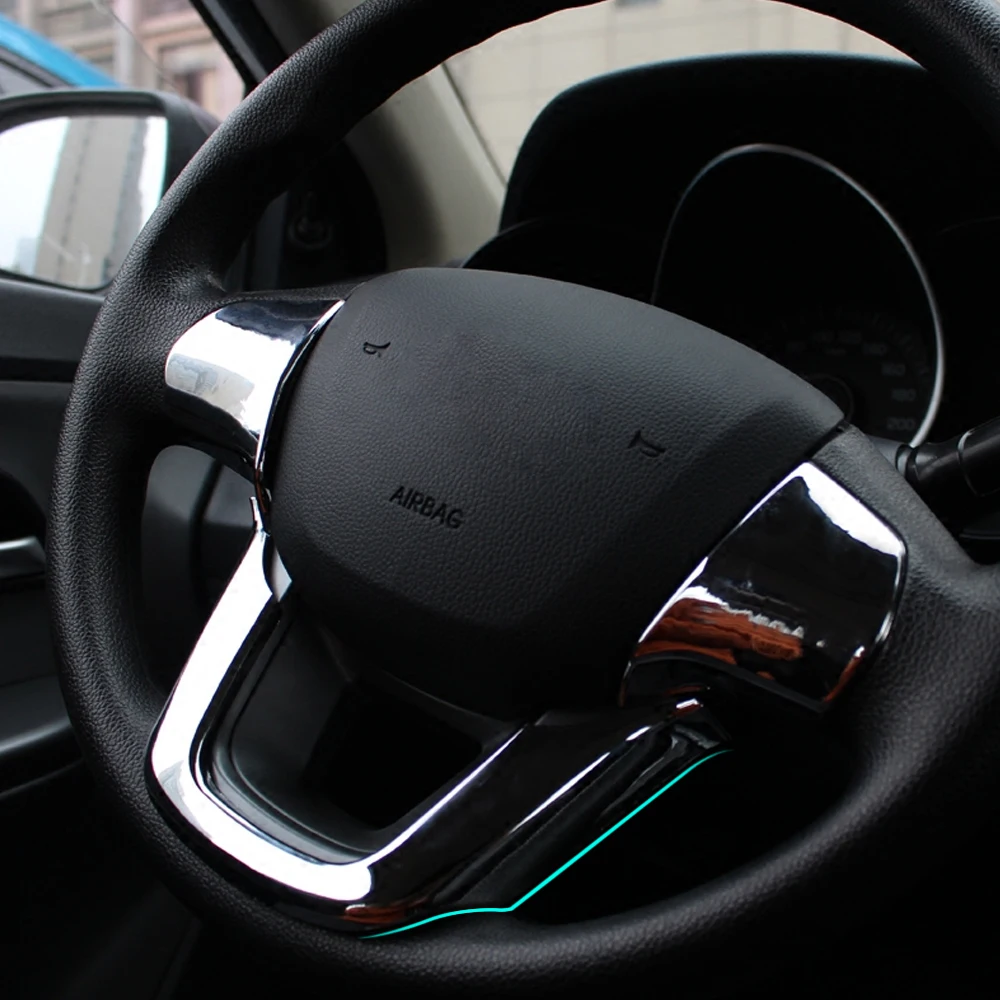 ABS Хромированная декоративная накладка на руль для KIA RIO K2 2011 2012 2013 автомобильные аксессуары
