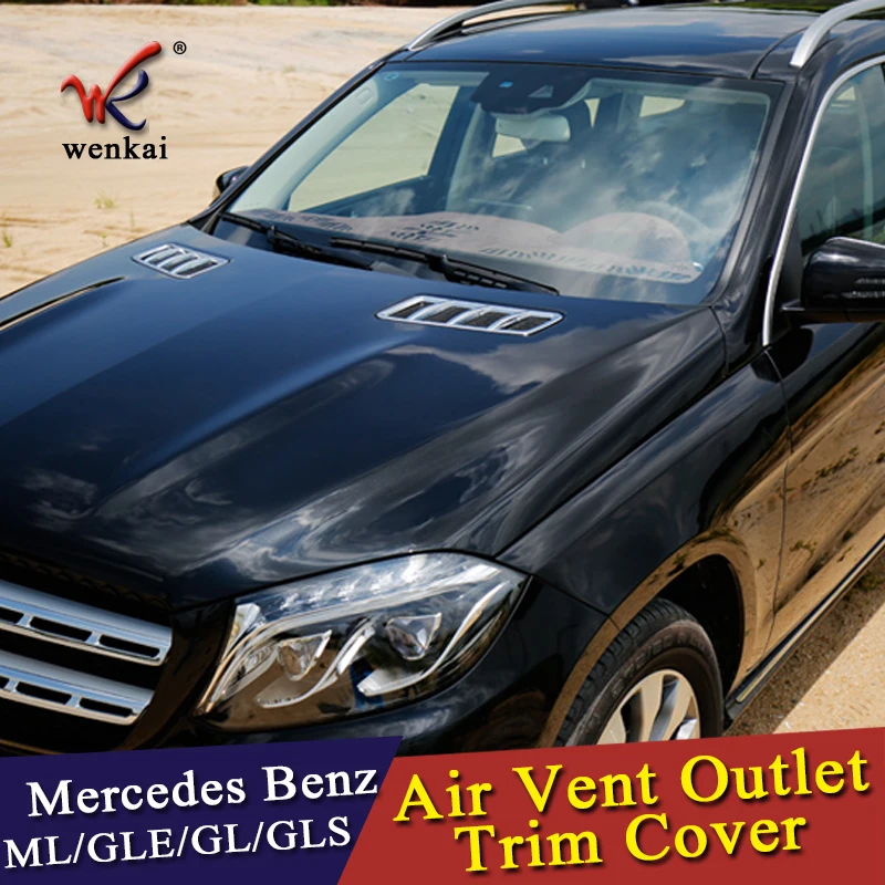Wenkai ABS Хромированная передняя Крышка вентиляционного отверстия для Mercedes Benz GL GLE GLS