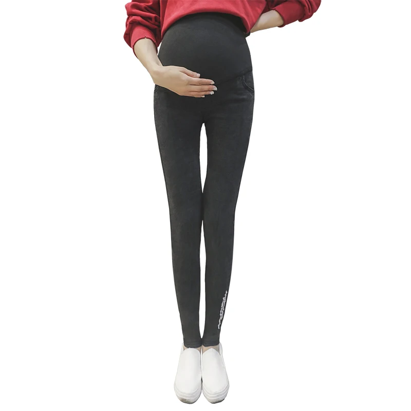 2020 spring and autumn pregnant women pencil pants maternity clothes washing elastic abdominal denim trousers skinny jeans slim | Мать и