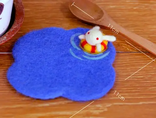 Coaster ватный Войлок набор для рукоделия кролик needlecraft сделай сам поделки ручной