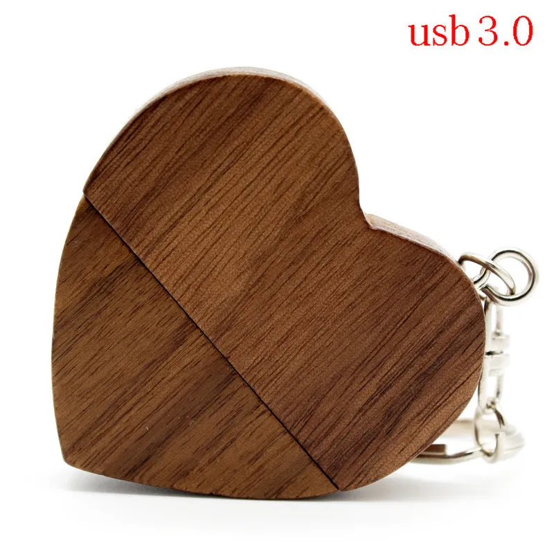 Usb флеш-накопитель usb3.0 с деревянным сердцем карта памяти 8 ГБ 16 32 гравировка