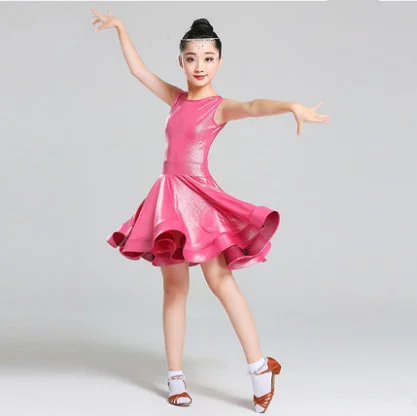 

2018 girls latin dresses for dancing ballroom dance dress rumba samba spandex children samba cha cha tango skirt standard salsa