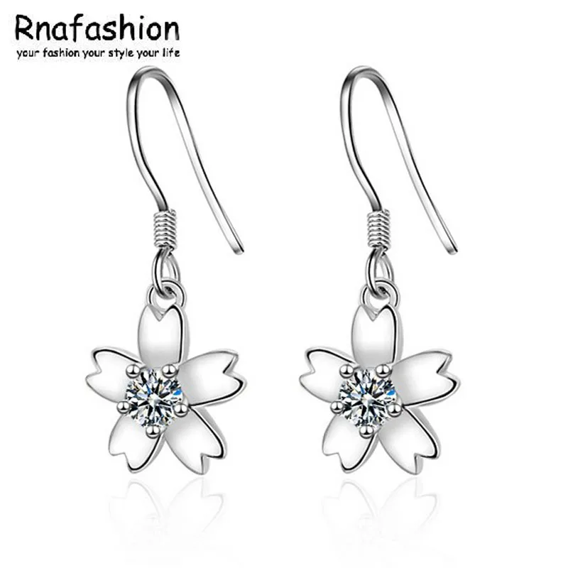 RNAFASHION новые модные темпераментные цветочные ювелирные изделия из стерлингового