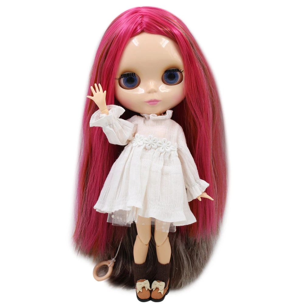 Кукла Blyth ICY DBS серии № BL8800/0222/1290/232 шарнирное тело розово красная Смешанная серая