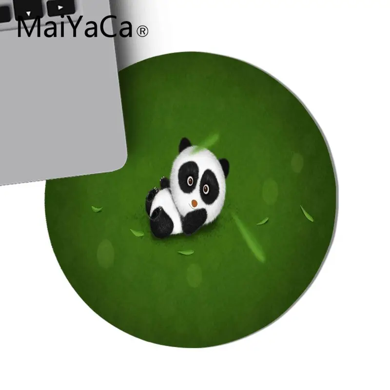 MaiYaCa, забавная панда, мультяшный Удобный круглый коврик для мыши, игровой коврик для мыши, коврик для клавиатуры, геймерский игровой коврик для мыши, Настольный коврик, Аниме Коврик для мыши - Цвет: 22X22 CM