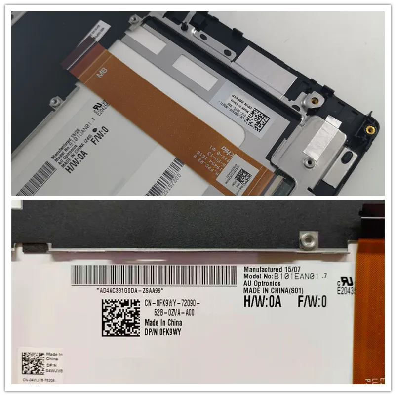 Оригинальный сенсорный ЖК-экран в сборе для Dell Venue 10 Pro 5055 5050 1 дюйма с рамкой B101EAN01.7