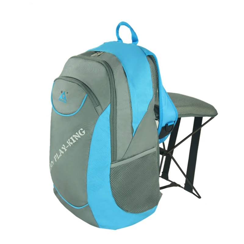 Outdoor Fishing Backpack Hiking Camping Trekking Travel Shoulder Multi-functional Large Capacity Fishing Bag Folding Chairs 47L enlarge