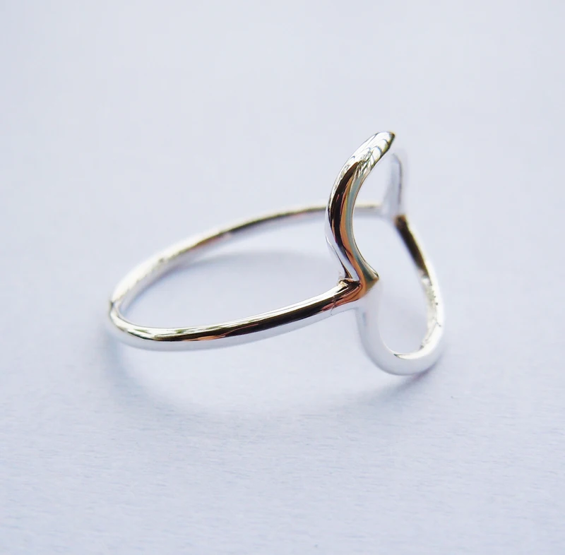 Кольцо в форме сердца из серебра 925 пробы|solid sterling silver|ring ring925 silver rings |