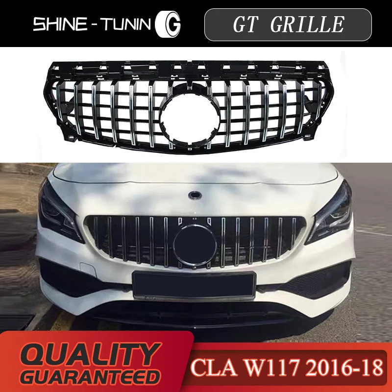 Передняя решетка подходит для Mercedes New CLA Class W117 GT GTR CLA200 CLA220 CLA260 CLA300 2016 18 без