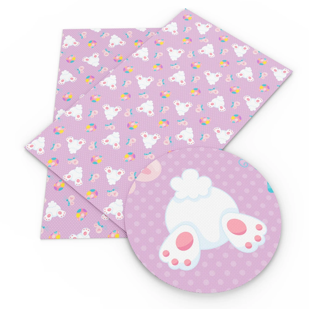 20*33 см мультяшный кролик печатная искусственная кожа ткань DIY материалы ручной