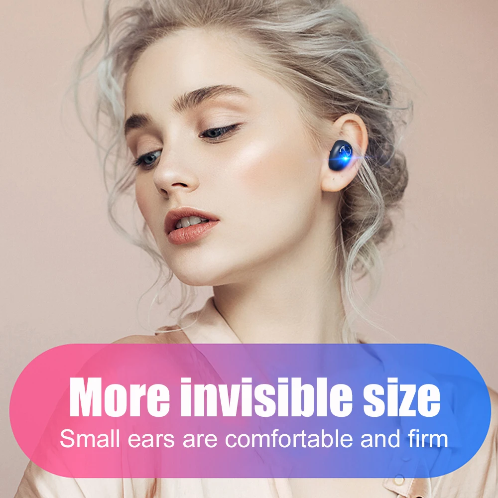 Мини Беспроводной наушники гарнитура Bluetooth Шум отменяя наушники СПЦ стерео наушники с микрофоном зарядки box Бас Наушники