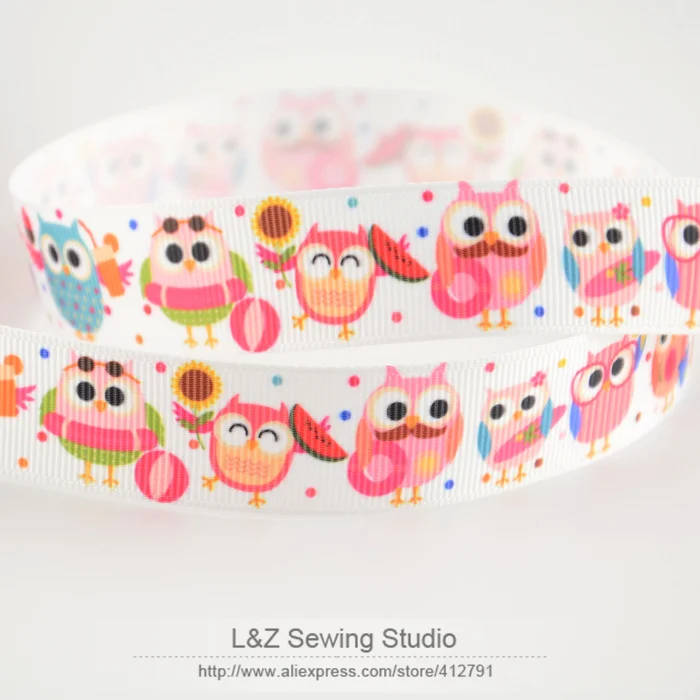 F026 # 4 милая сова дизайн Минимальный заказ 5 $ (смешанный заказ) 7/8 &quot22 мм grosgrain ленты