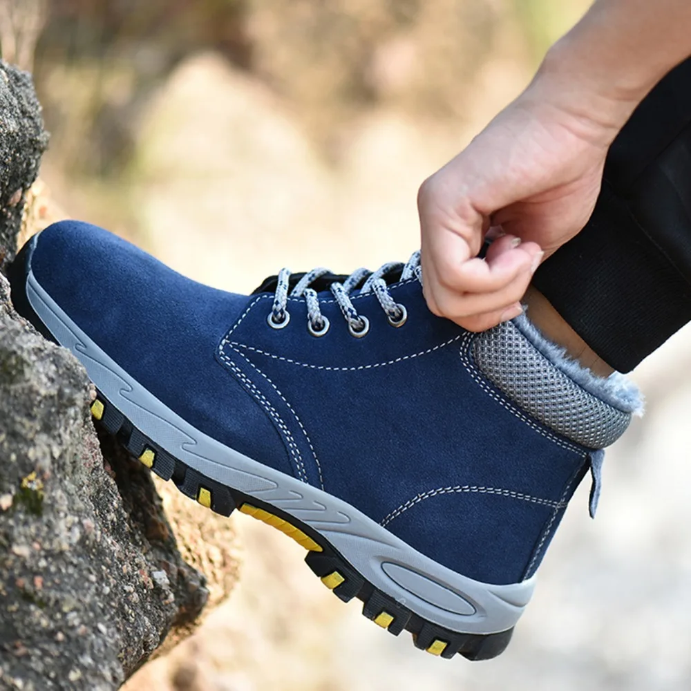 MWSC Мужская Безопасная рабочая обувь неразрушимые ботильоны со стальным носком