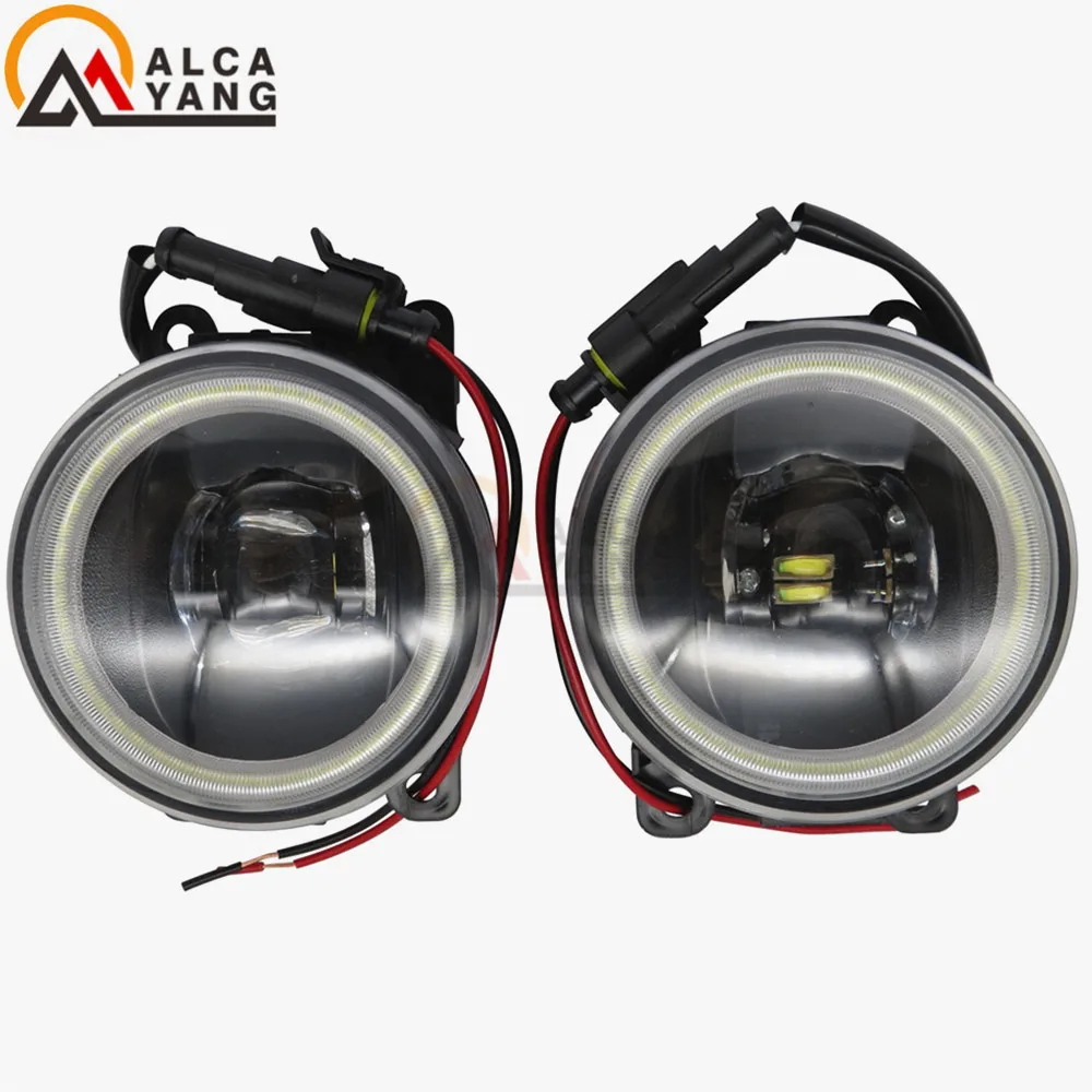Angel Eye Lens 2x супер яркий светодиодный противотуманный светильник с ангельским глазом белый светильник для Nissan Xterra 2005- для Nissan Frontier 2005 - Цвет: Angel Eye Lens
