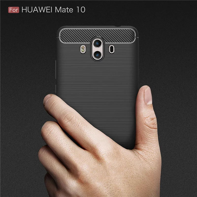 Leanonus сотовый телефон чехол Huawei Коврики 10 Carbon Полный Чехол Прочный защищены