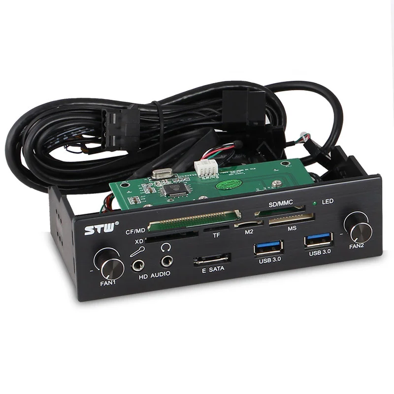 En Labs 5 25 &quotPC компьютер спереди Панель USB 2 0 Card Reader MD SD/MMC XD TF M2 MS 64 г CF w/Скорость
