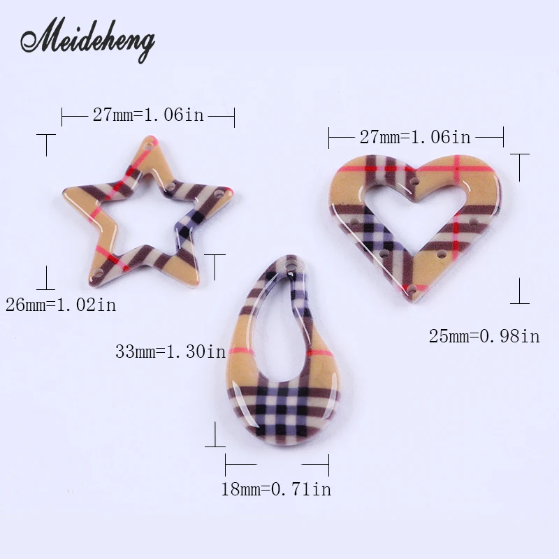Acrylic Rainbow beads for Jewelry Making Scottish Tartan Swallow Earring Pendant Necklace Hair Ornament Women Gifts Accessory | Украшения и