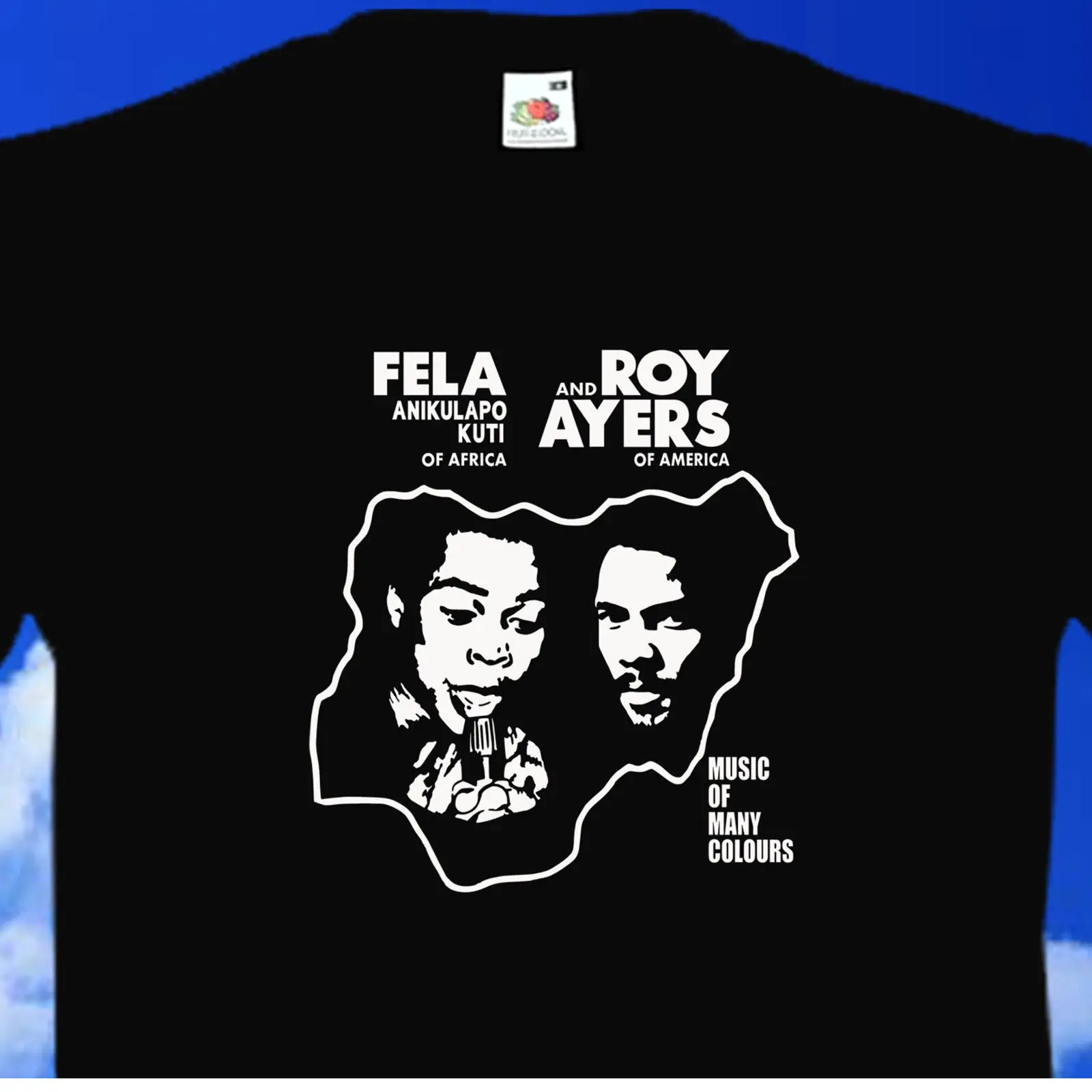 

2019 Fashion Hot sale 100% cotton Fela & Roy Ayers - Music Of Many Colours T shirt Sweatshirt 2000 Black afrobeat Tee shirt