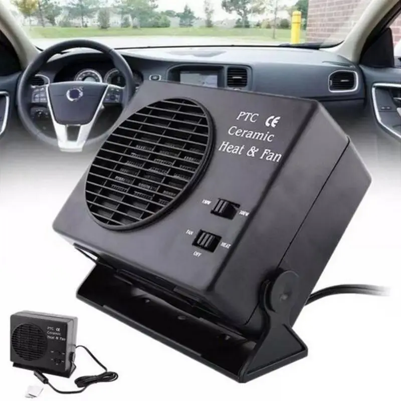 

New 1 Pc DC 12V Vehicle Car Portable 2 in 1 Electric Fan and Heater 300W Defroster Demister Quick Heating Speed Car Accessories