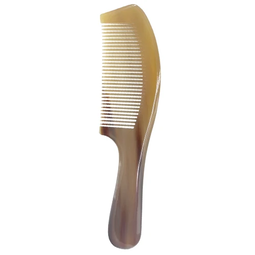 Fine Tooth Comb Ширина зубная расческа-натуральный Рог яка расческа Антистатическая расческа для волос Расческа для завивки волос - Цвет: Fine Tooth Comb