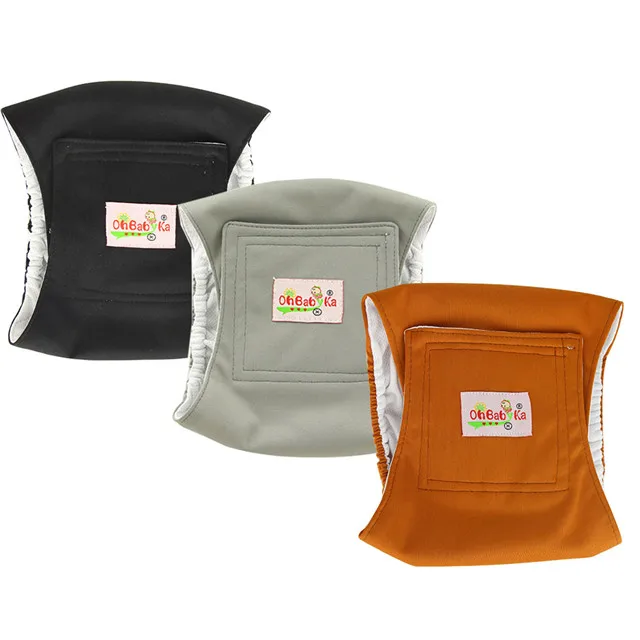MGNK010409 OhBabyKa мужской собака брюки полосы живота Обёрточная бумага туалетная подгузник для тренировок Санитарно Нижнее белье Мягкие физиологических подгузник щенок 3 шт./упак - Цвет: MGNK010409