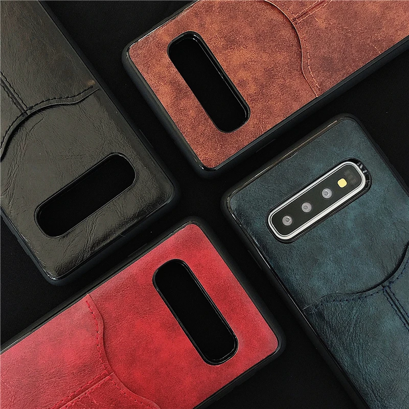 Чехол из искусственной кожи для Samsung Galaxy S7 edge S8 S9 Plus Note 9 8 S10 S10e чехол с отделением
