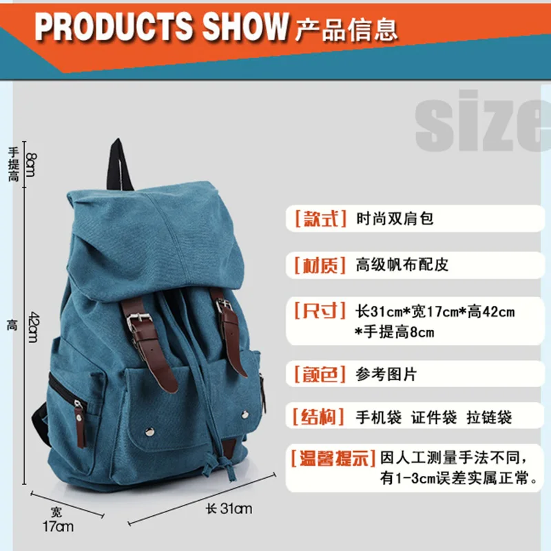 Новые винтажные рюкзак отдыха и путешествий школьная сумка унисекс ноутбук