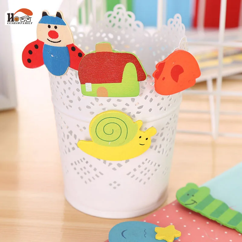 48 шт./лот деревянные Мультяшные животные магниты на холодильник белая доска