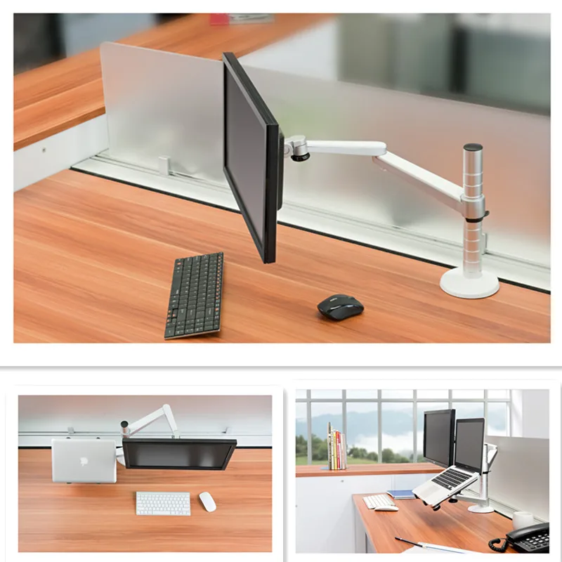 Вращающиеся круглые столы держатель ЖК монитора + подставка для ноутбука OA 7 10 15