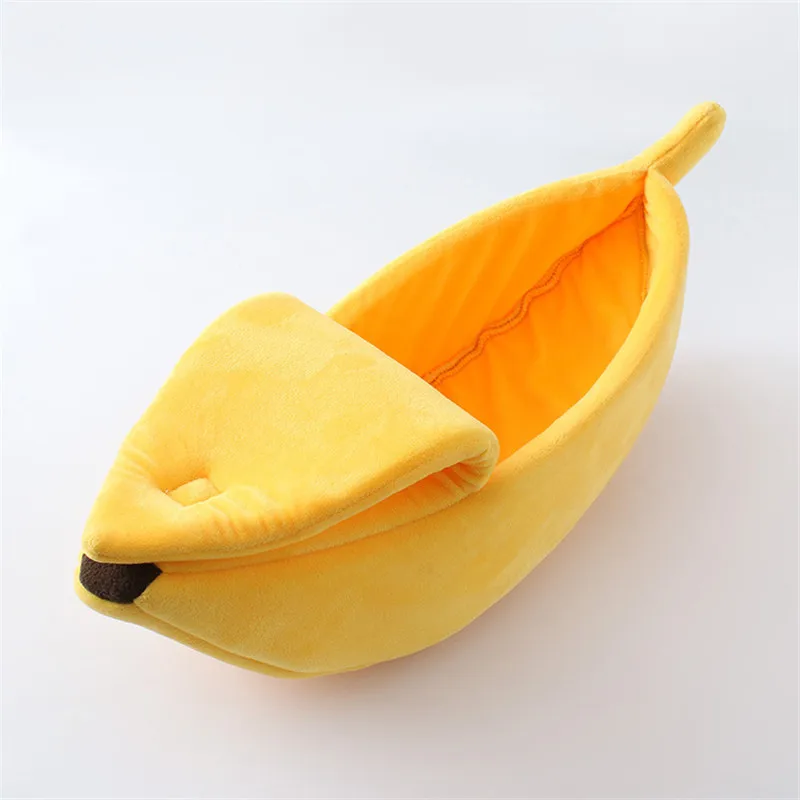 yellow Банан, кошка, домик для кровати, Уютный милый банан, подушка для щенка, питомник, подушка, корзина, теплая переносная собака, товары для кошек и котят - Цвет: yellow
