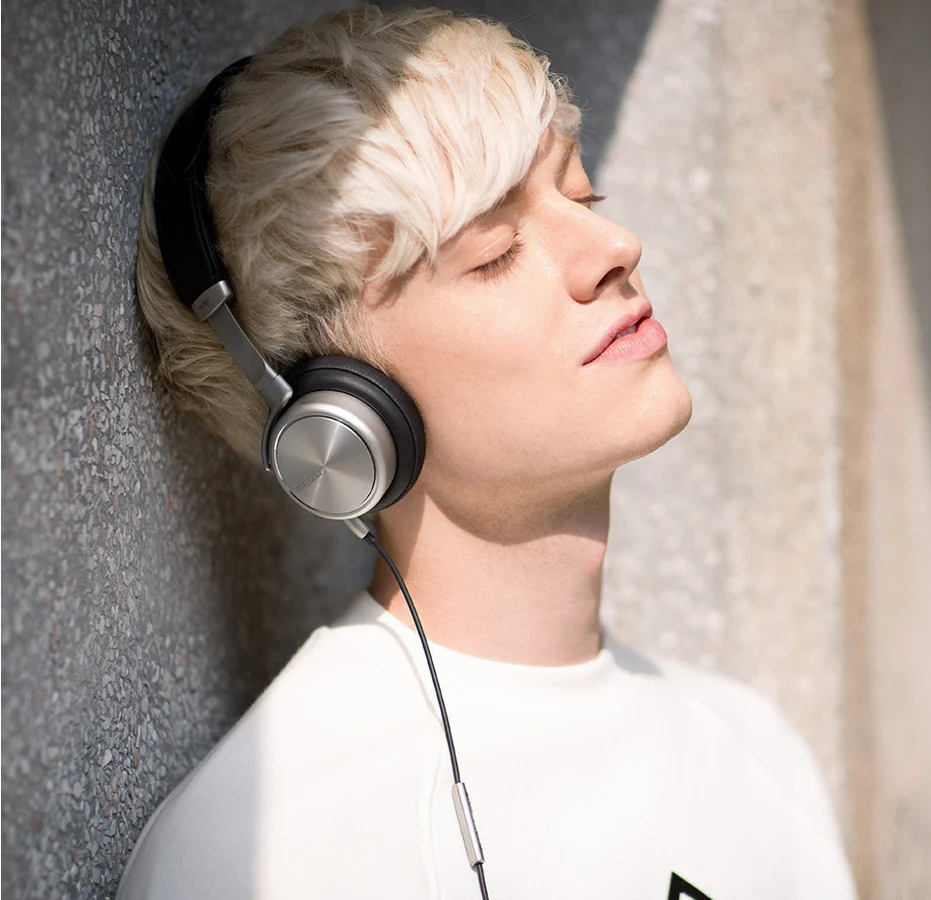 Meizu HD50 головная повязка Hi Fi СТЕРЕО Bass Музыка гарнитура алюминиевого сплава низким
