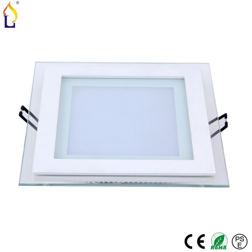 20 шт./лот Затемнения 12 Вт Площади LED стеклянная панель светильник потолочные