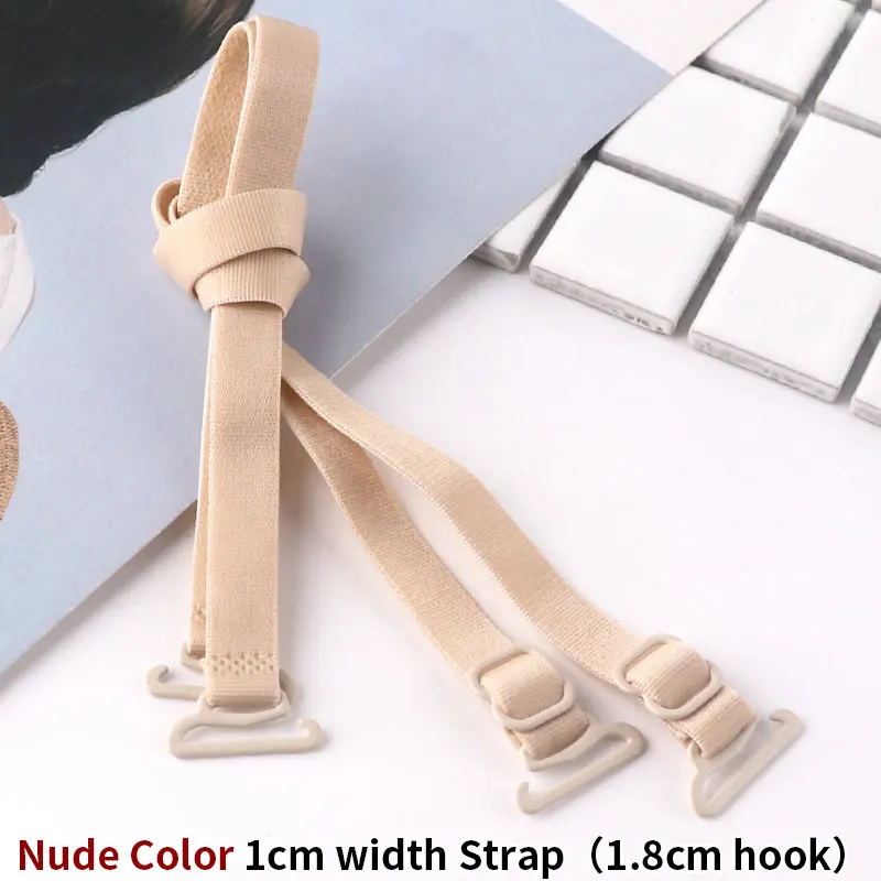 1cm Nude Color 0,5 см нижнее белье плечевой ремень Для женщин 1 см тонкий прозрачный бюстгальтер ремешок для девочек широкие крючки - Цвет: 1cm Nude Color