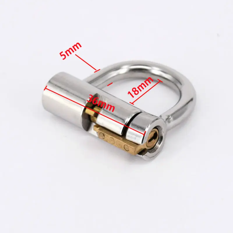 D образное кольцо пениса из нержавеющей стали 5 мм|male chastity device|chastity devicemale |