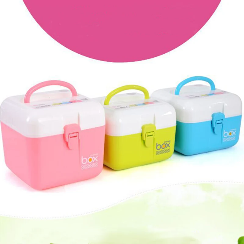 Ящик для хранения с замком шкафчик лекарств прочный отсеками HG0305|medicine cabinet|storage