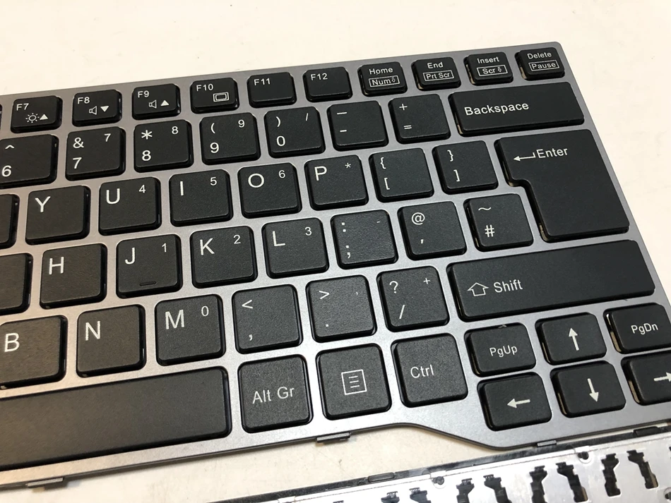 Британская клавиатура для Fujistu Lifebook E733 E744 E743 серебряная рамка точка и nopoint ноутбук