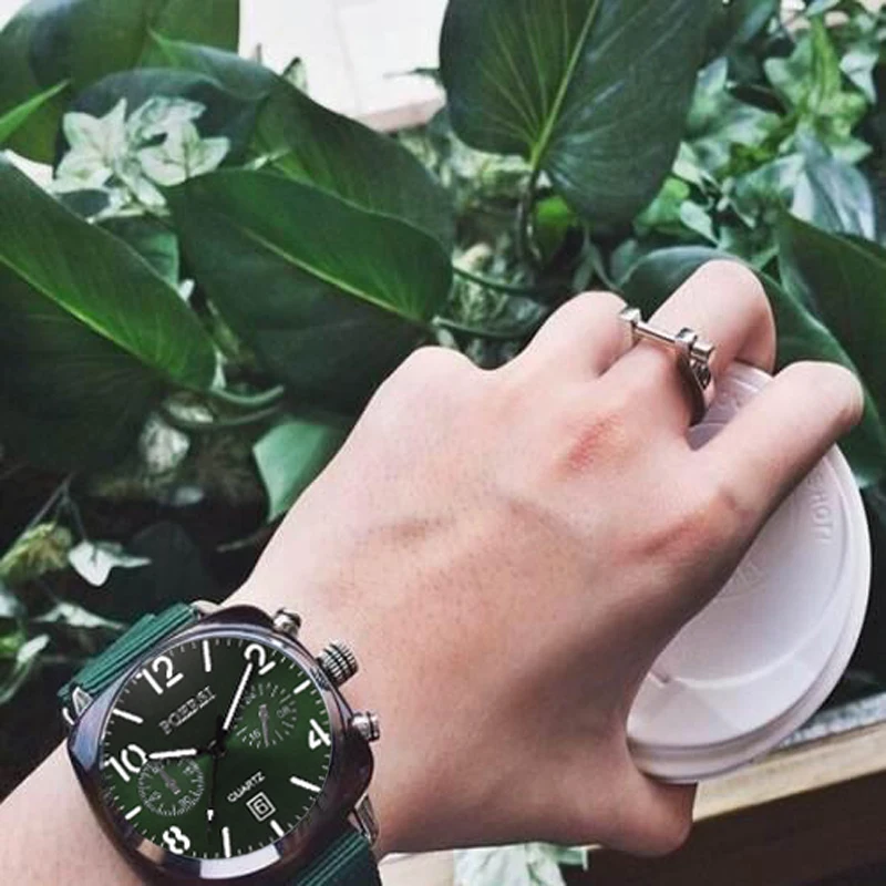 Модные мужские и женские спортивные часы роскошный холщовый ремешок для