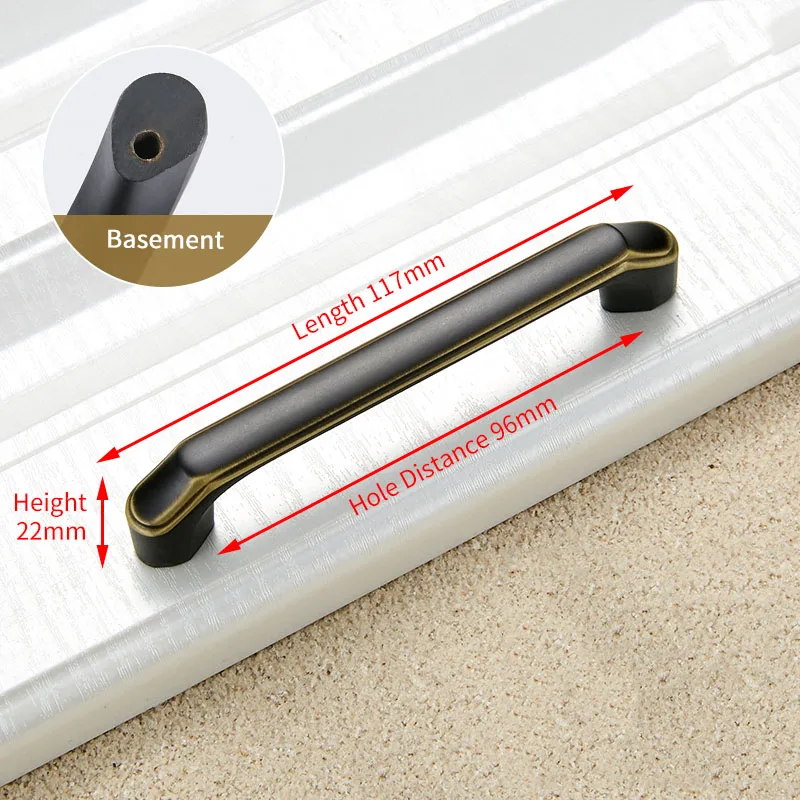 Handle-8065-96BB KAK винтажные черные бронзовые ручки шкафа Европейский китайский стиль ручки ящика дверные ручки для гардероба оборудование для обработки мебели - Цвет: Handle-8065-96BB