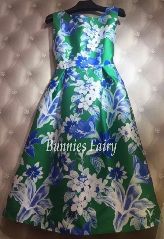05 BunniesFairy весеннее маленькое свежее Стильное женское элегантное винтажное Ретро Цветочное платье с высокой талией Миди платье на бретелях размера плюс - Цвет: 05