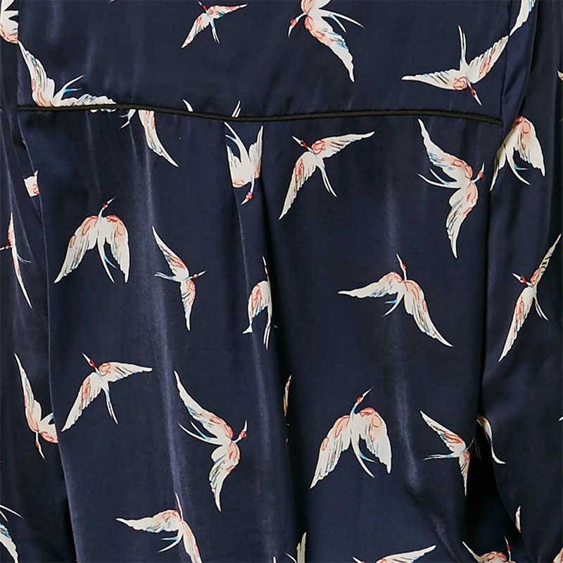 IRISIE Для женщин Офисные женские туфли кран Птица печати Свободные Блузка с