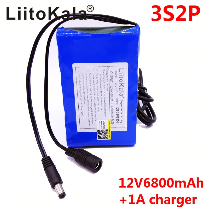 HK LiitoKala Высокое качество DC 12V 6800mAh 18650 литий-ионная аккумуляторная батарея зарядное устройство для gps камеры автомобиля