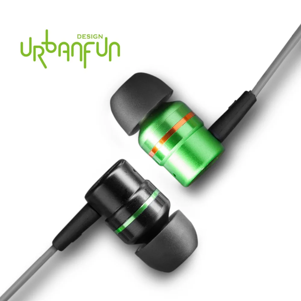 URBANFUN Гибридный 2-полосная наушники с гарнитурой Hi-Fi In-ear спортивные игровые
