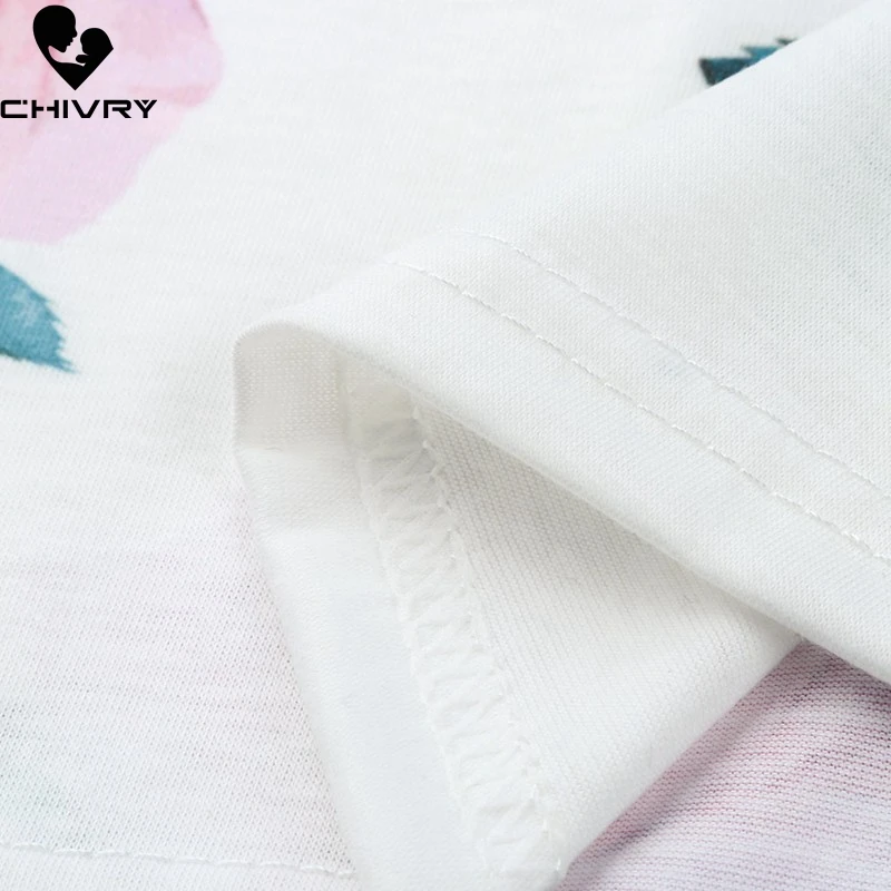 Женское платье для беременных Chivry летнее модное с коротким рукавом v-образным