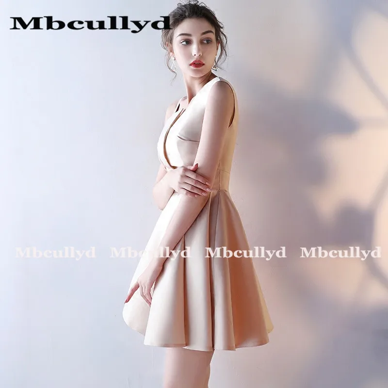 Mbcully сексуальные короткие мини-платья подружки невесты для женщин цена шампанского линии вечерние платье формальное платье выпускного вечера