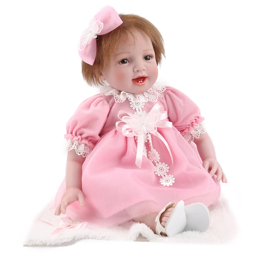 

22inch reborn silicone babies Doll For Girls 55CM Reborn Baby Doll For Kids Playmate bedtime play house toys Princess toddlers