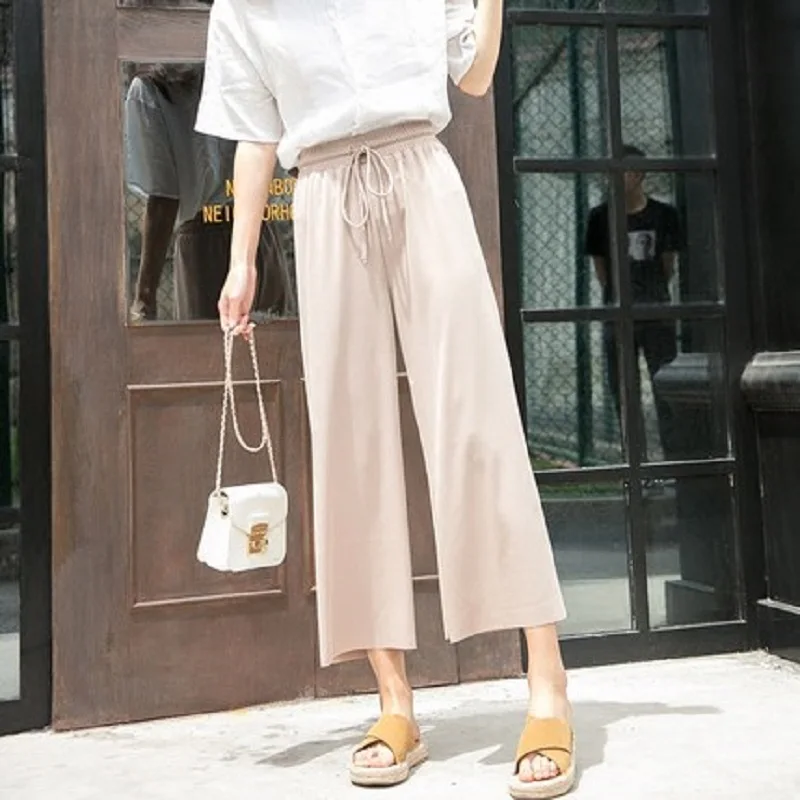 Женские укороченные брюки весна лето 2019 г. ulzzang wild ins широкие в стиле хип хоп с